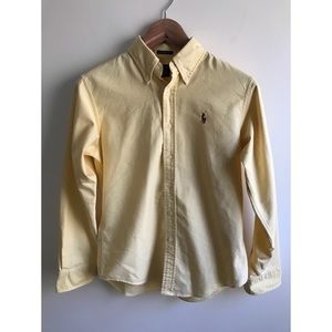 Ralph Lauren Classic Fit Yellow Button Down Size 6